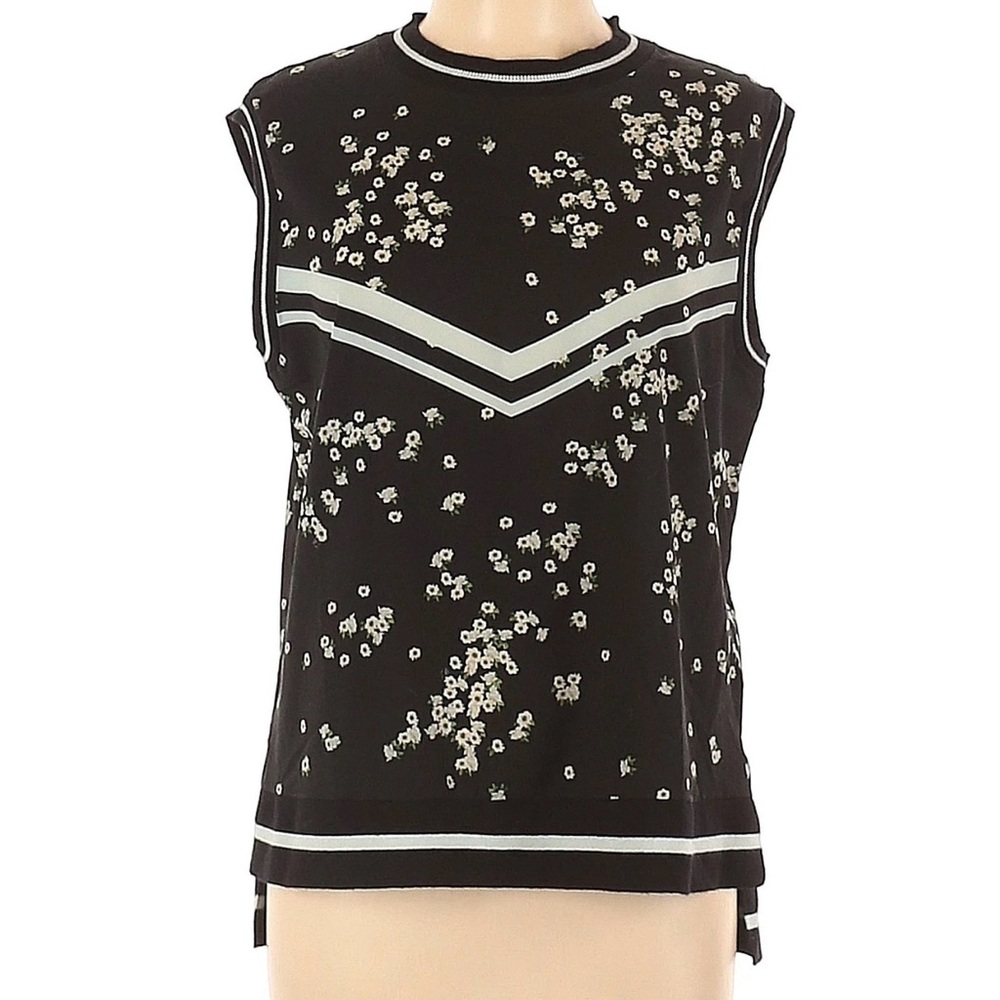 Ted Baker Daisy Print Sleeveless Knit Top, size 0.
